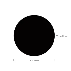 Aaron LED-seinävalaisin, Ø 38 cm, musta, CCT, kaukosäädin