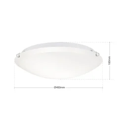 Agada kattovalaisin, opaali lasi, kromi, 40 cm
