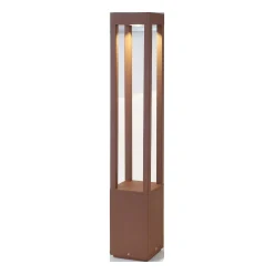 Agra LED polkuvalaisin, ruosteenruskea, alumiini/lasi, korkeus 65 cm
