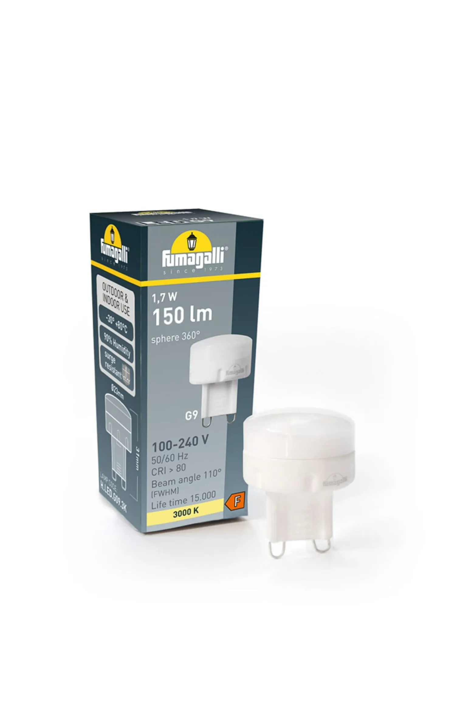 Alasvalo Livia Ø 6 cm musta/huurrettu synteettinen hartsi G9 4,000K