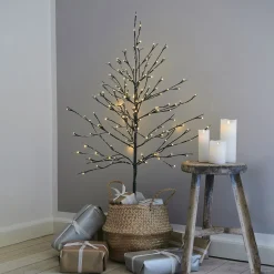Alex LED-puu lumisella ilmeellä, korkeus 120 cm