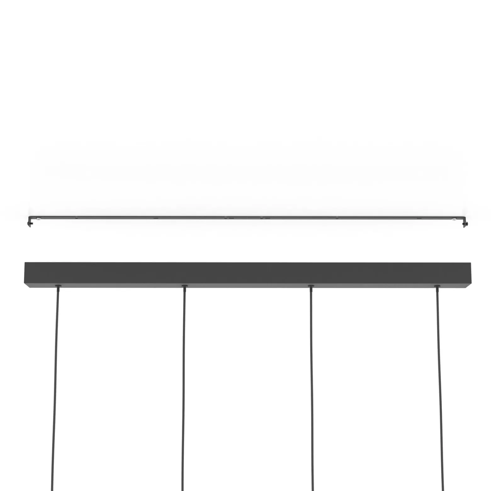 Almudaina LED-riippuvalaisin, musta, pituus 84 cm, 4 valoa,