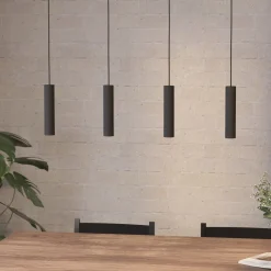 Almudaina LED-riippuvalaisin, musta, pituus 84 cm, 4 valoa,