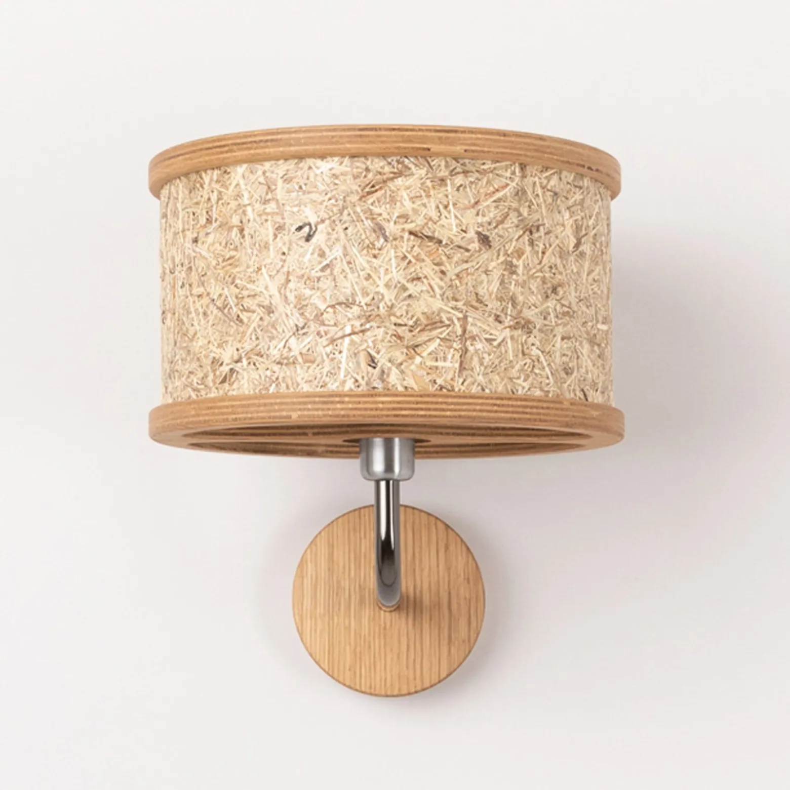 ALMUT 2610 -seinälamppu Ø 25 cm, olki