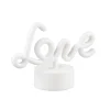Amor LED-pöytävalaisin, valkoinen, muovi, paristo, USB