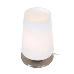 Ancilla-pöytälamppu, teräs, korkeus 26 cm, metalli, lasi, E27
