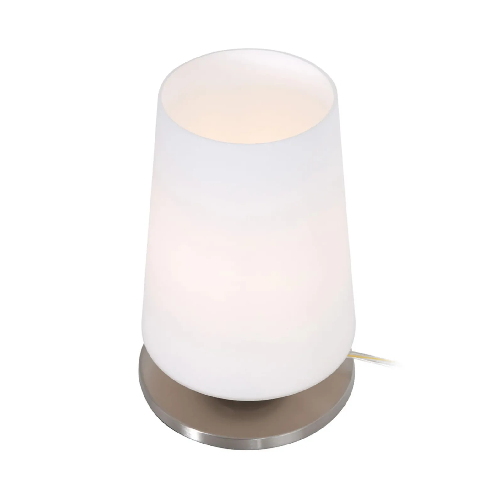 Ancilla-pöytälamppu, teräs, korkeus 26 cm, metalli, lasi, E27