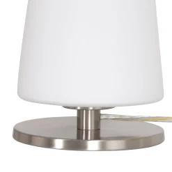 Ancilla-pöytälamppu, teräs, korkeus 26 cm, metalli, lasi, E27