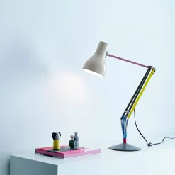Anglepoise pöytälamppu Type 75 Mini, vaaleanharmaa, 70 cm