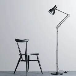 Anglepoise Type 75 lattiavalaisin, samettimusta