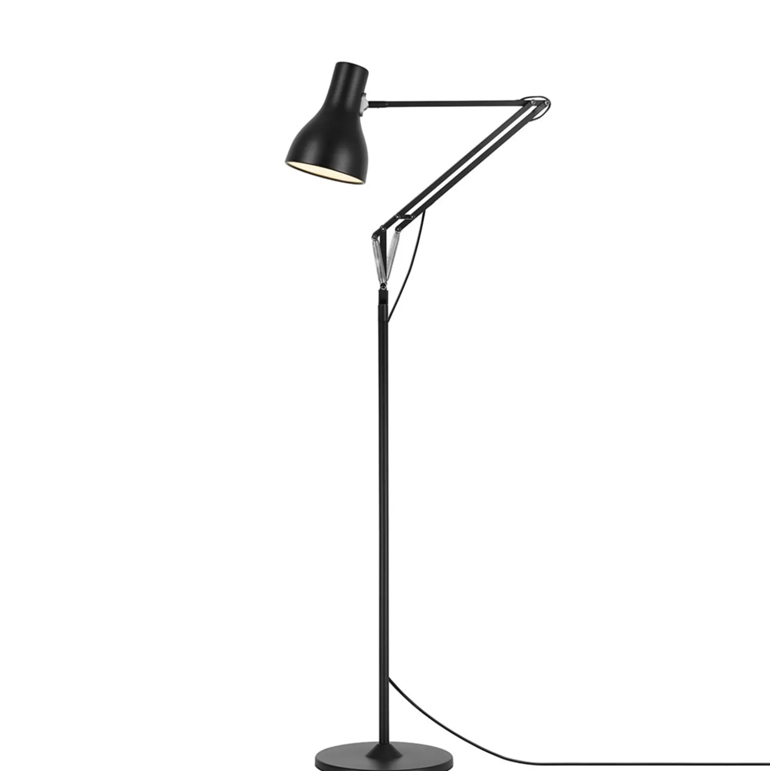 Anglepoise Type 75 lattiavalaisin, samettimusta