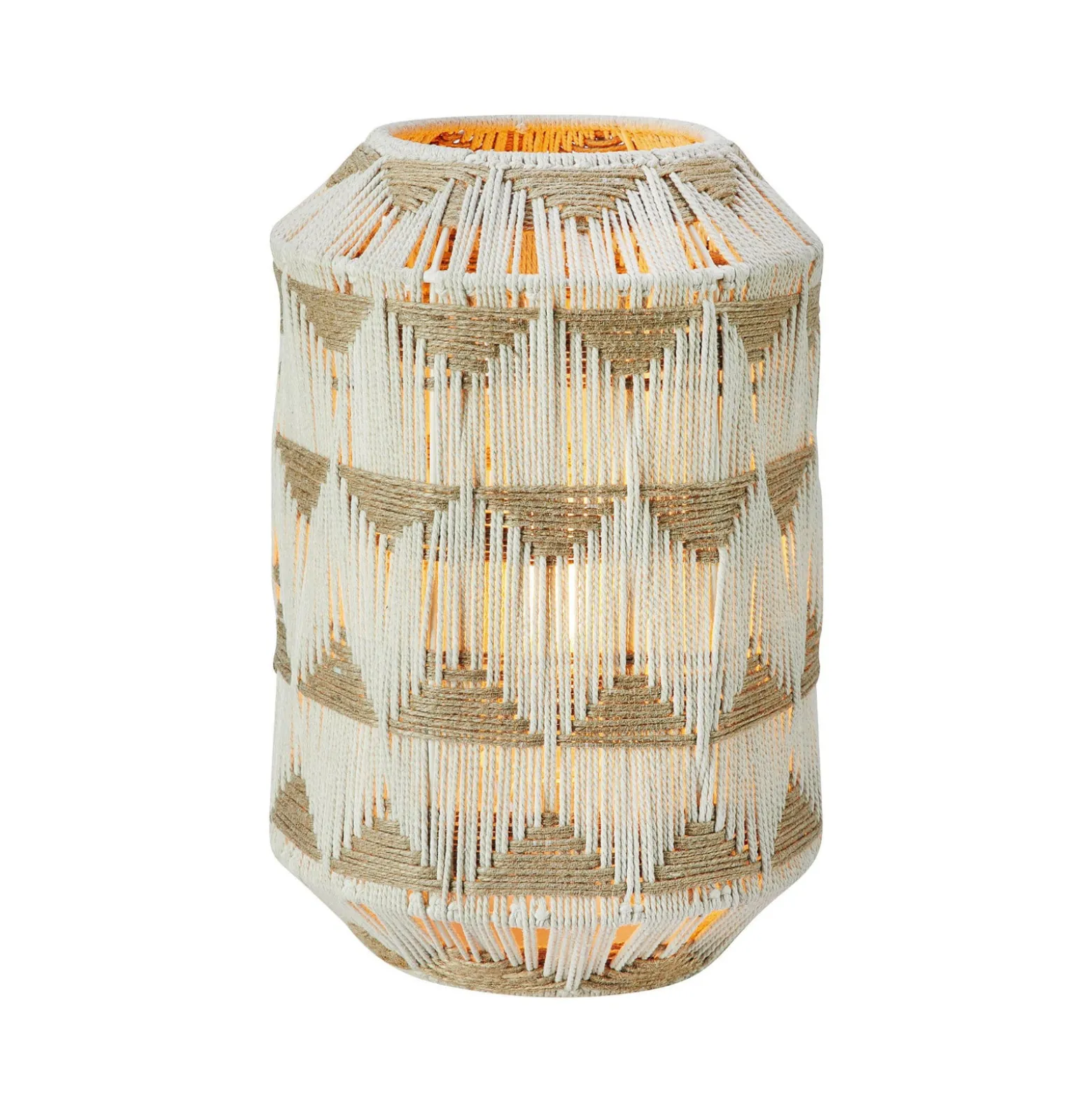Ano pöytävalaisin, korkeus 35 cm, tekstiili, beige/ruskea