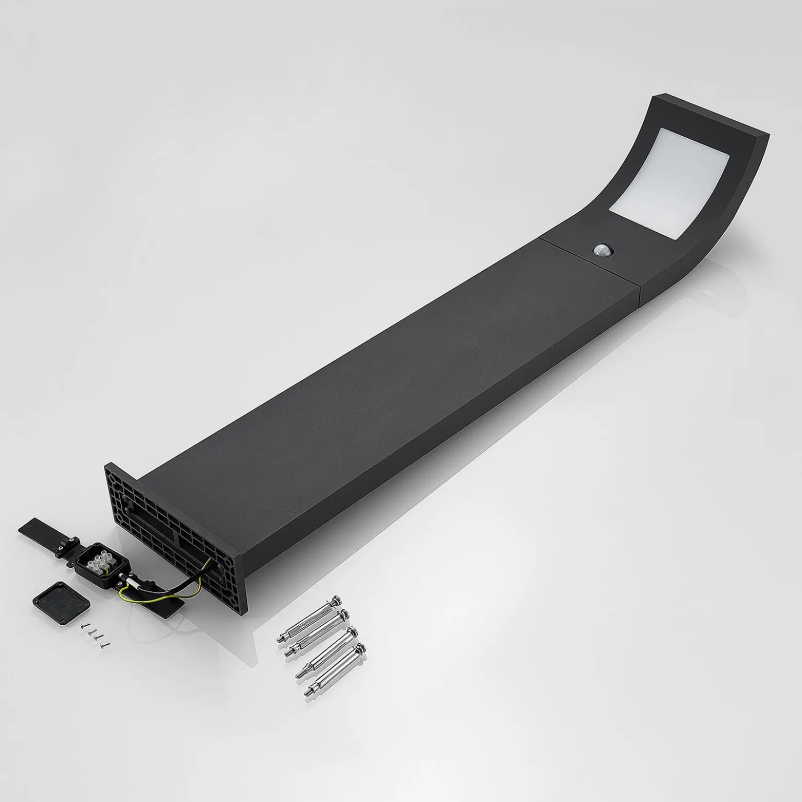 Arcchio Advik LED-projektori, 100 cm, antrasiitti, sensori, IP54