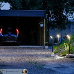 Arcchio Advik LED-projektori, 100 cm, antrasiitti, sensori, IP54