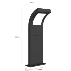 Arcchio Advik LED-pylväsvalaisin, IP65, 60 cm, antrasiitti, metallia
