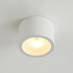 Arcchio alasvalo Nieva, G9, valkoinen, pyöreä, Ø 10cm, metallia