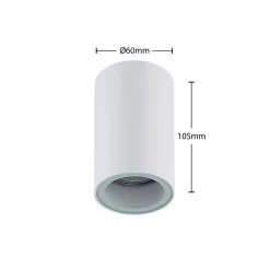Arcchio alasvalo Olivir, valkoinen, metalli, Ø 6cm, GU10, IP44