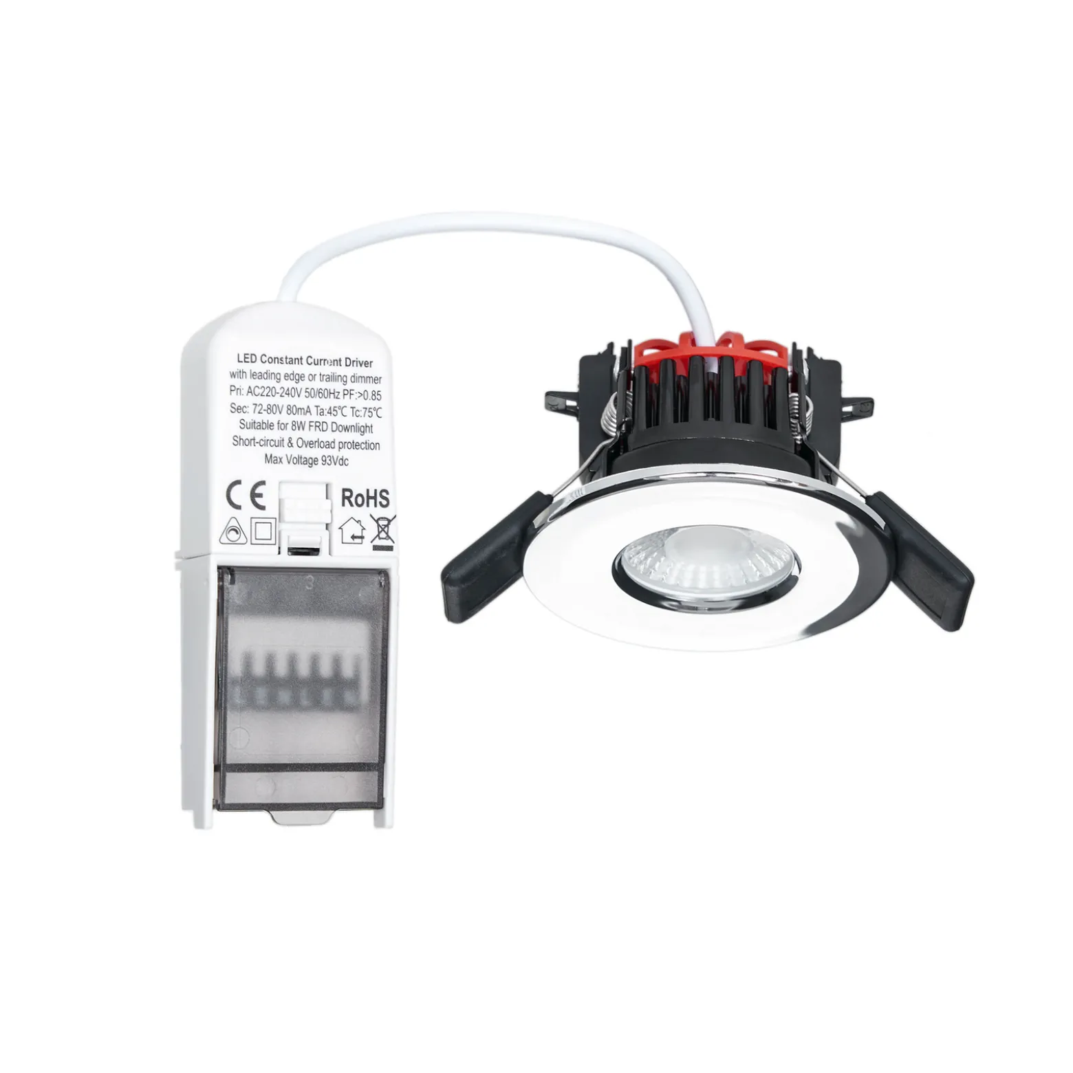 Arcchio Elmon LED uppoasennusvalaisin, IP65, kromi, kromattu