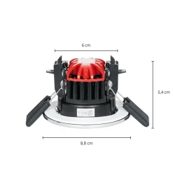 Arcchio Elmon LED uppoasennusvalaisin, IP65, kromi, kromattu