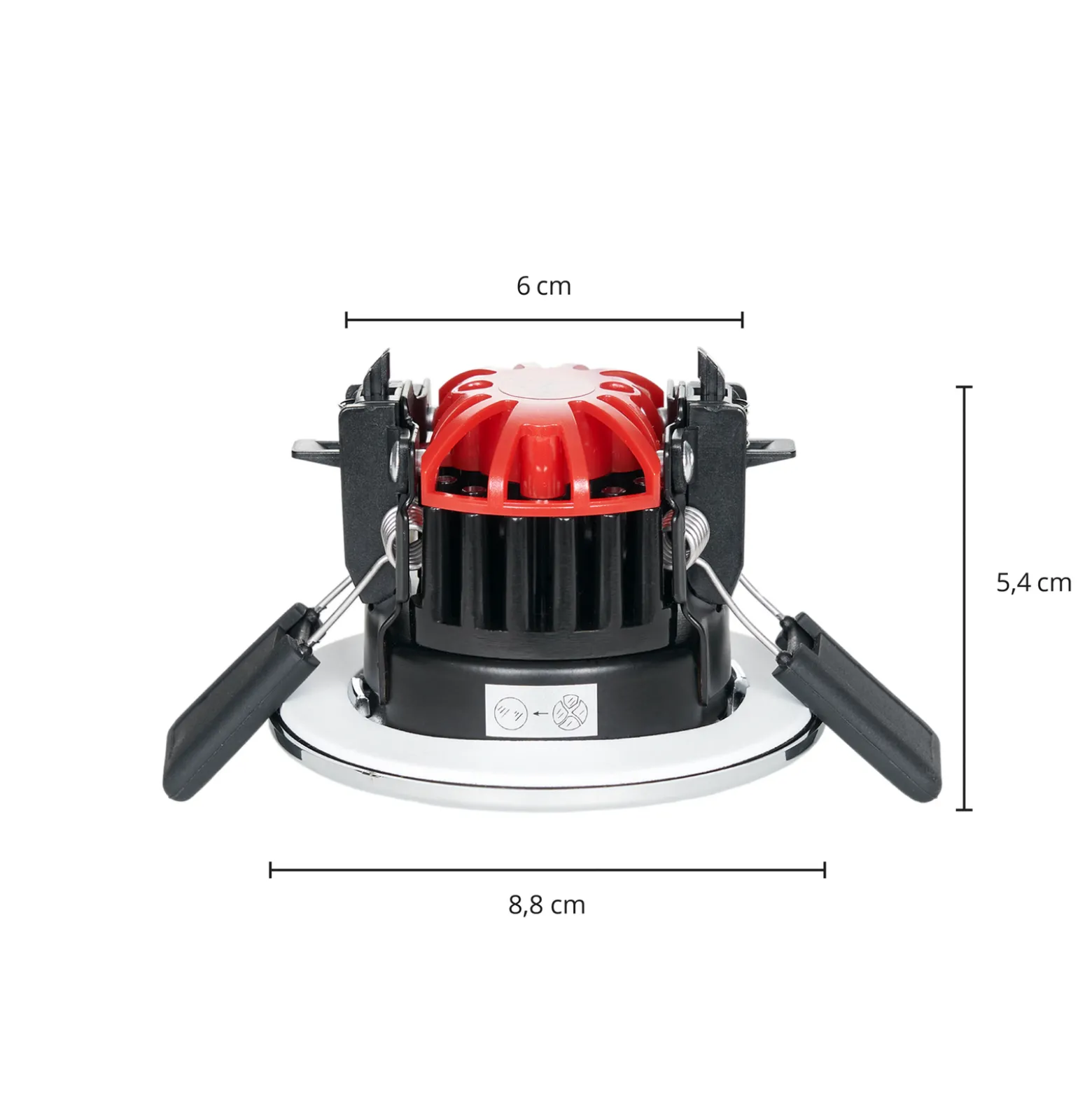 Arcchio Elmon LED uppoasennusvalaisin, IP65, kromi, kromattu