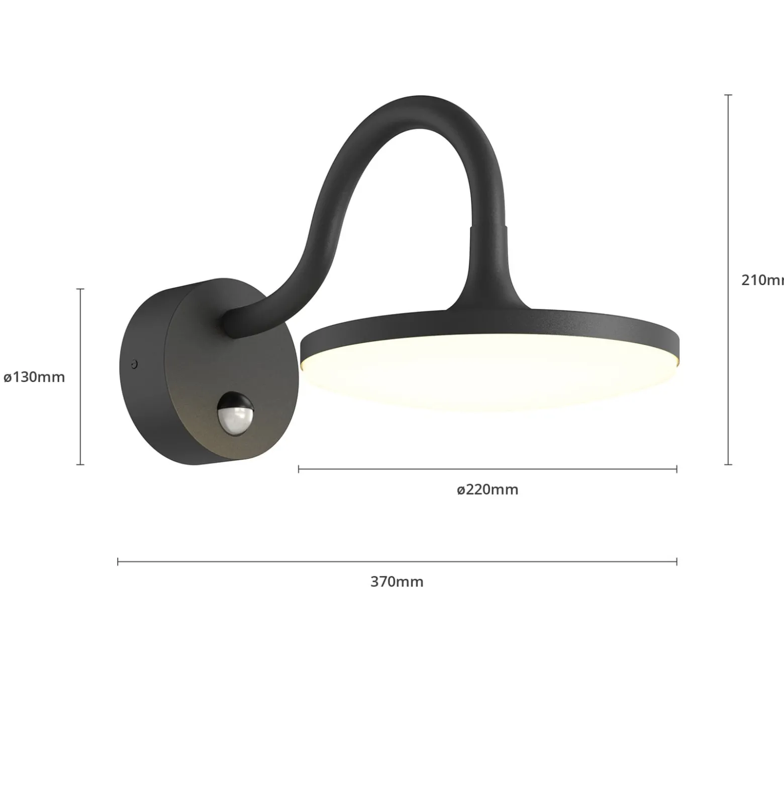 Arcchio Fineria -LED-ulkoseinälamppu tunnistimella