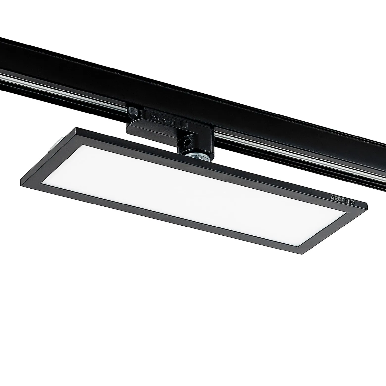 Arcchio Hairis 3-vaiheinen LED-paneeli, 30 cm, musta, 4000 K