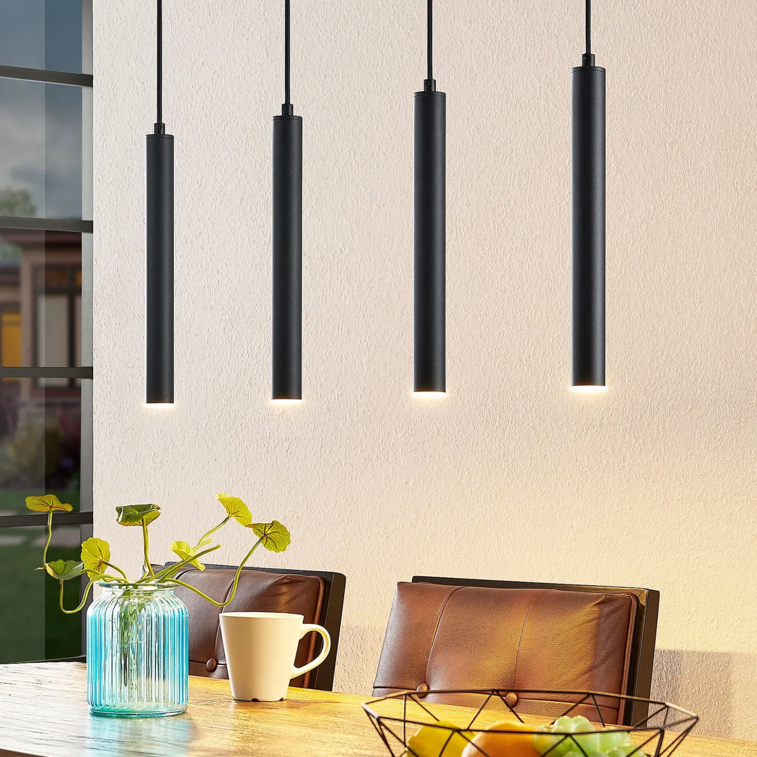 Arcchio Kammeron LED-riippuvalaisin, musta, metalli, 80 cm