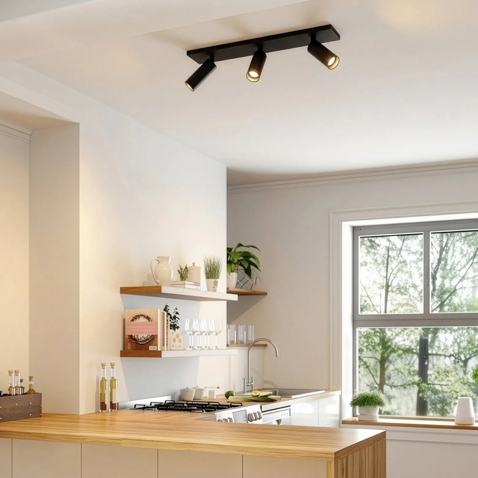 Arcchio kattokohdevalo Brinja Slim, musta, 3-lamppuinen GU10 MR11