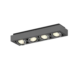 Arcchio kattovalaisin Ronka, 65 cm, 4-valo, harmaa, GU10
