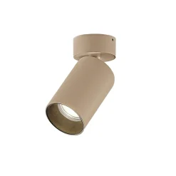 Arcchio-kohdevalaisimen Brinja, ruskea, pyöreä, korkeus 13 cm, halkaisija 6 cm