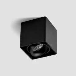 Arcchio Kubika alasvalo, 9 cm, musta, 1-valo, metallia