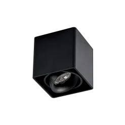 Arcchio Kubika alasvalo, 9 cm, musta, 1-valo, metallia