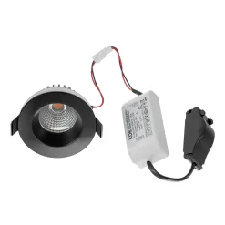 Arcchio LED-alasvalo Aryx, musta, 2700K