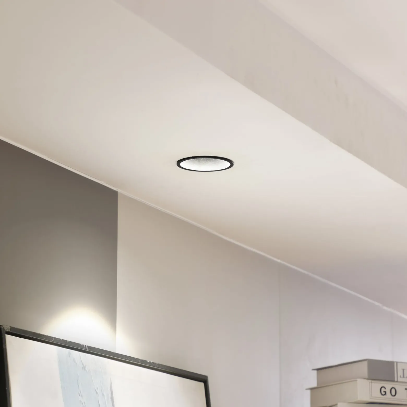 Arcchio LED-alasvalo Niria, musta, 4000K