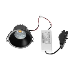Arcchio LED-alasvalo Niria, musta, 4000K