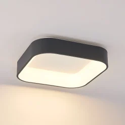 Arcchio LED-kattovalaisin Aleksi, 45 x 45 cm, musta, CCT
