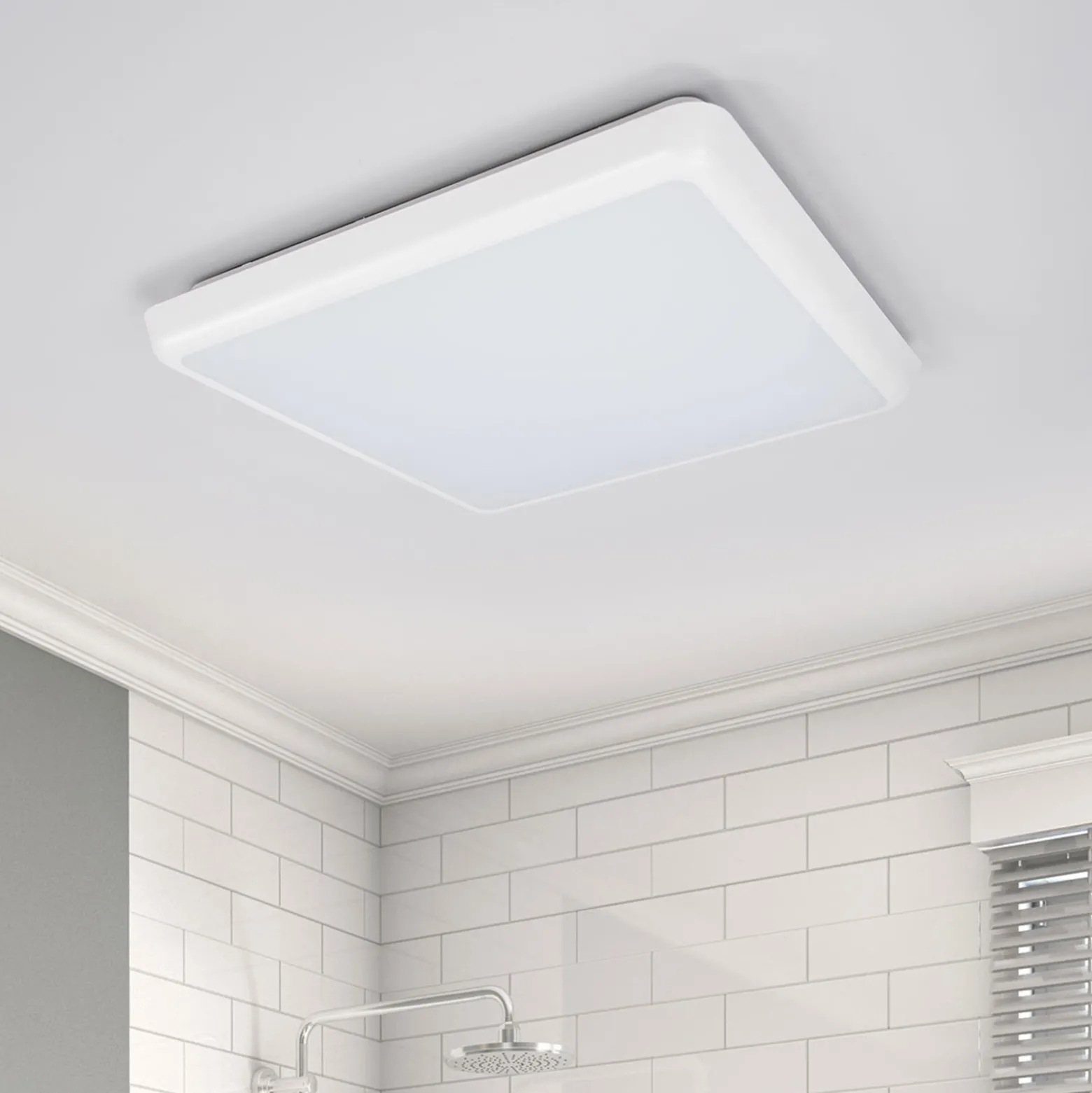 Arcchio LED-kattovalaisin Augustin, 30 x 30 cm, valkoinen, IP54