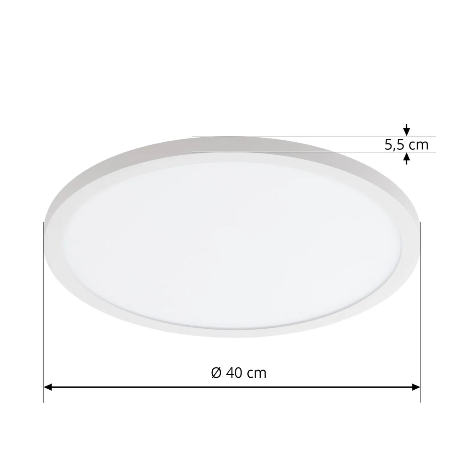 Arcchio LED-kattovalaisin Brenda, Ø 40 cm, CCT, kaukosäädin