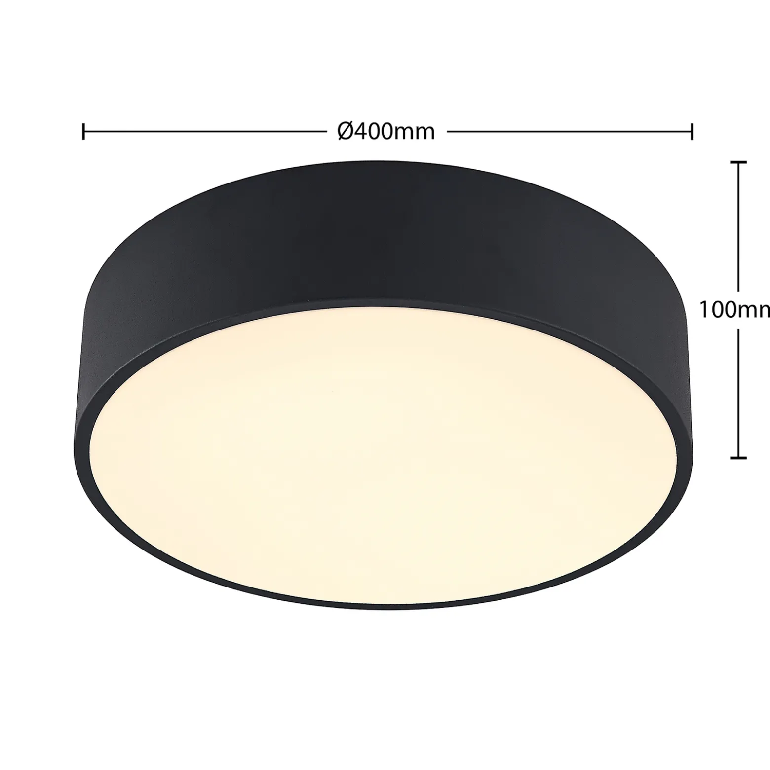 Arcchio LED-kattovalaisin Noabelle, Ø 40 cm, musta, metallia