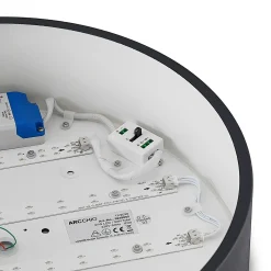 Arcchio LED-kattovalaisin Noabelle, Ø 40 cm, musta, metallia