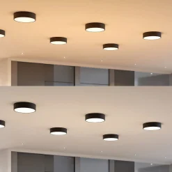 Arcchio LED-kattovalaisin Noabelle, Ø 40 cm, musta, metallia