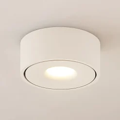 Arcchio LED-kattovalaisin Rotari, valkoinen, metalli, Ø 12 cm