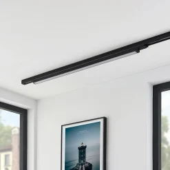 Arcchio LED-kiskovalaisin Harlow, musta, 109 cm, 4 000 K