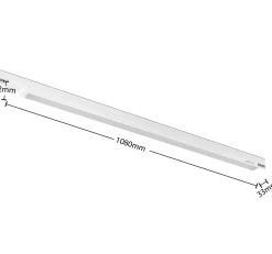 Arcchio LED-kiskovalaisin Harlow, valkoinen, 109 cm, 3 000 K