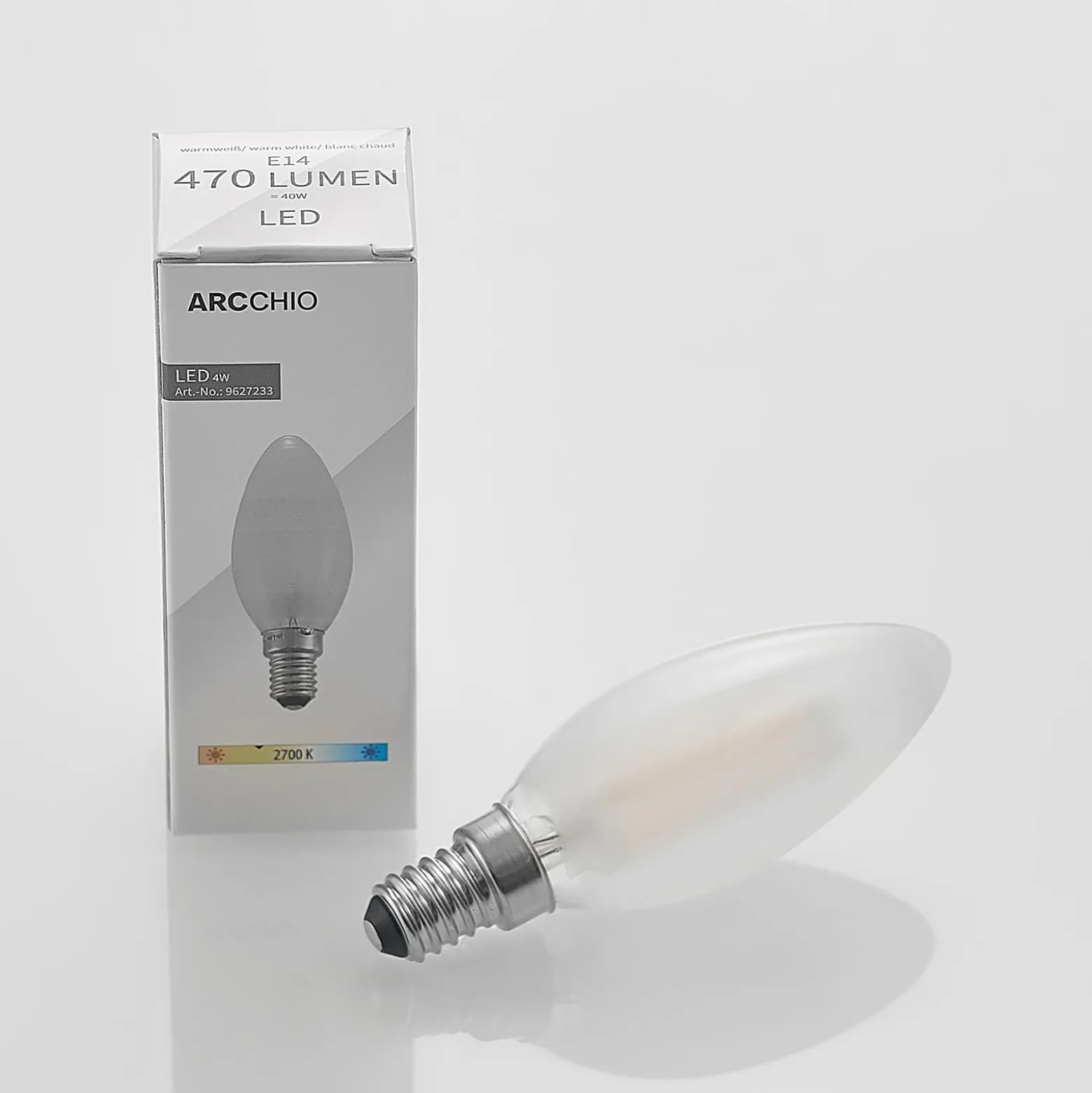 Arcchio LED-kynttilävalaisin E14, 4 W, 2700 K, himmennettävä, 3 kpl:n setti