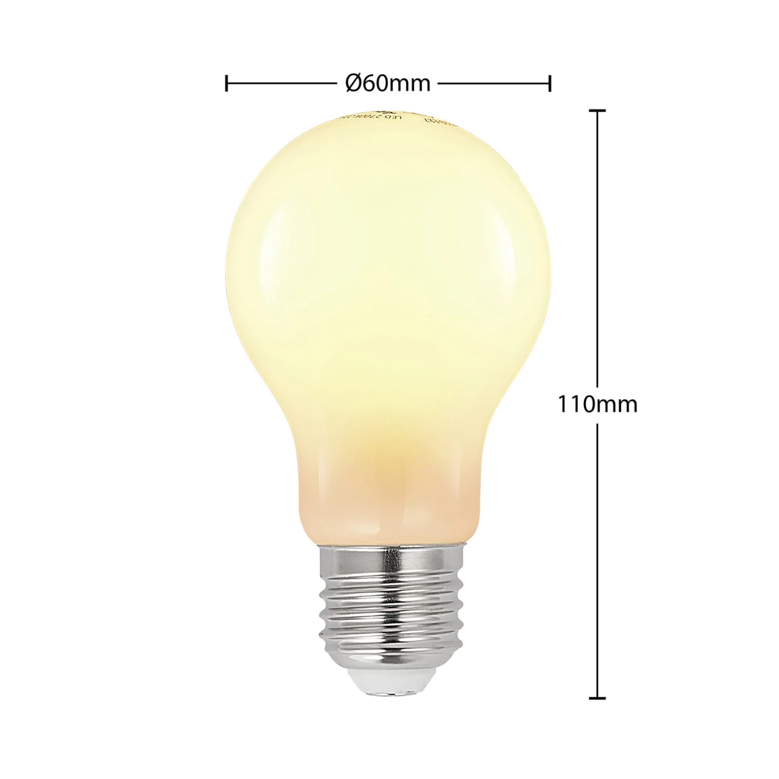 Arcchio LED-lamppu A60, E27, 6 W, 2 700 K, opaalilasi, himmennettävä