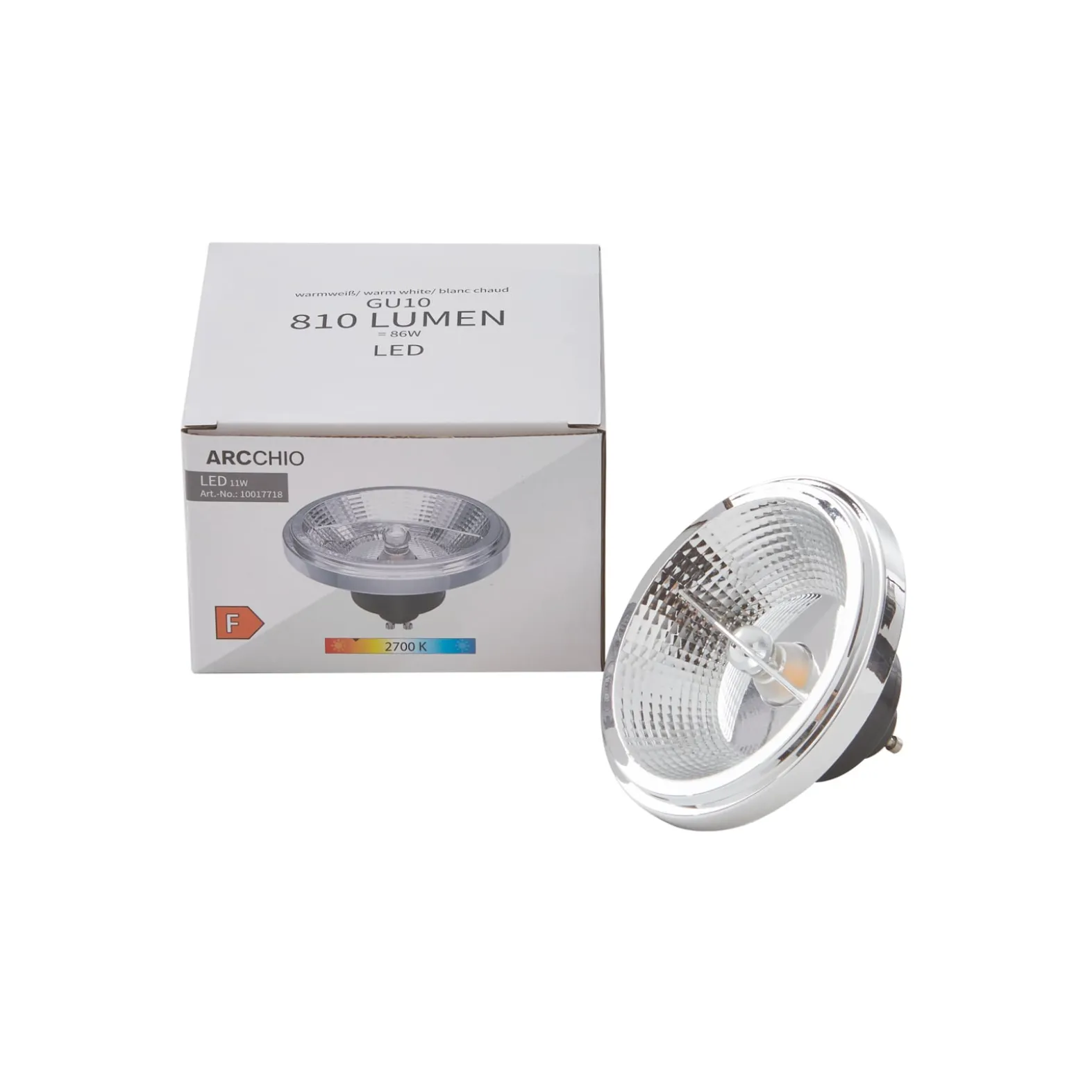Arcchio LED-lamppu GU10 ES111, 11 W, 2 700 K, himmennettävä