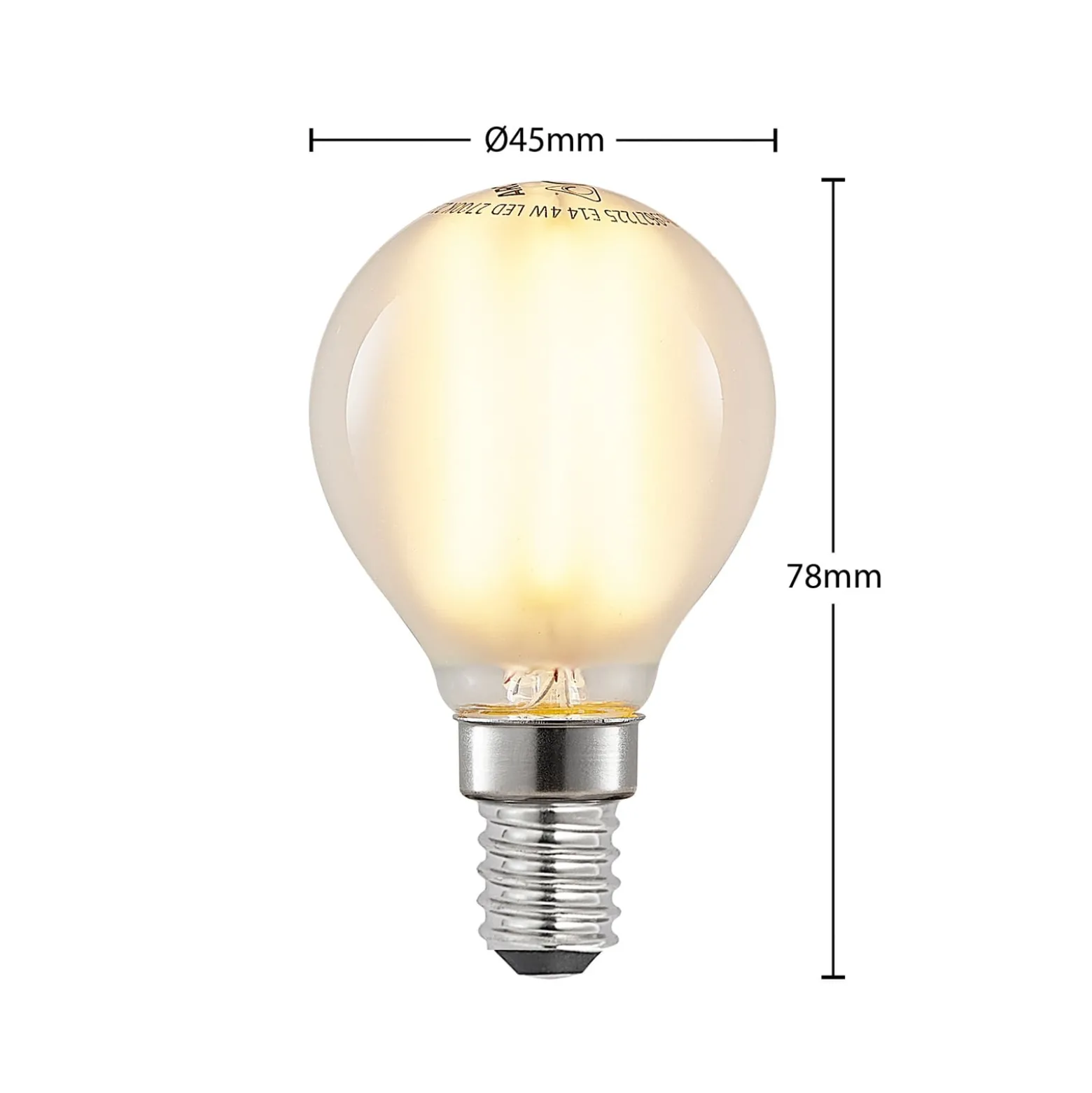Arcchio LED-lamppu, pisaralamppu, E14, 4 W, himmeä, 2 700 K