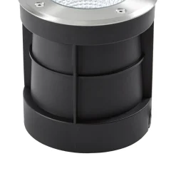 Arcchio LED-lattia-upotusspotti Thentos, Ø 12 cm, 60°, nikkeli, IP67