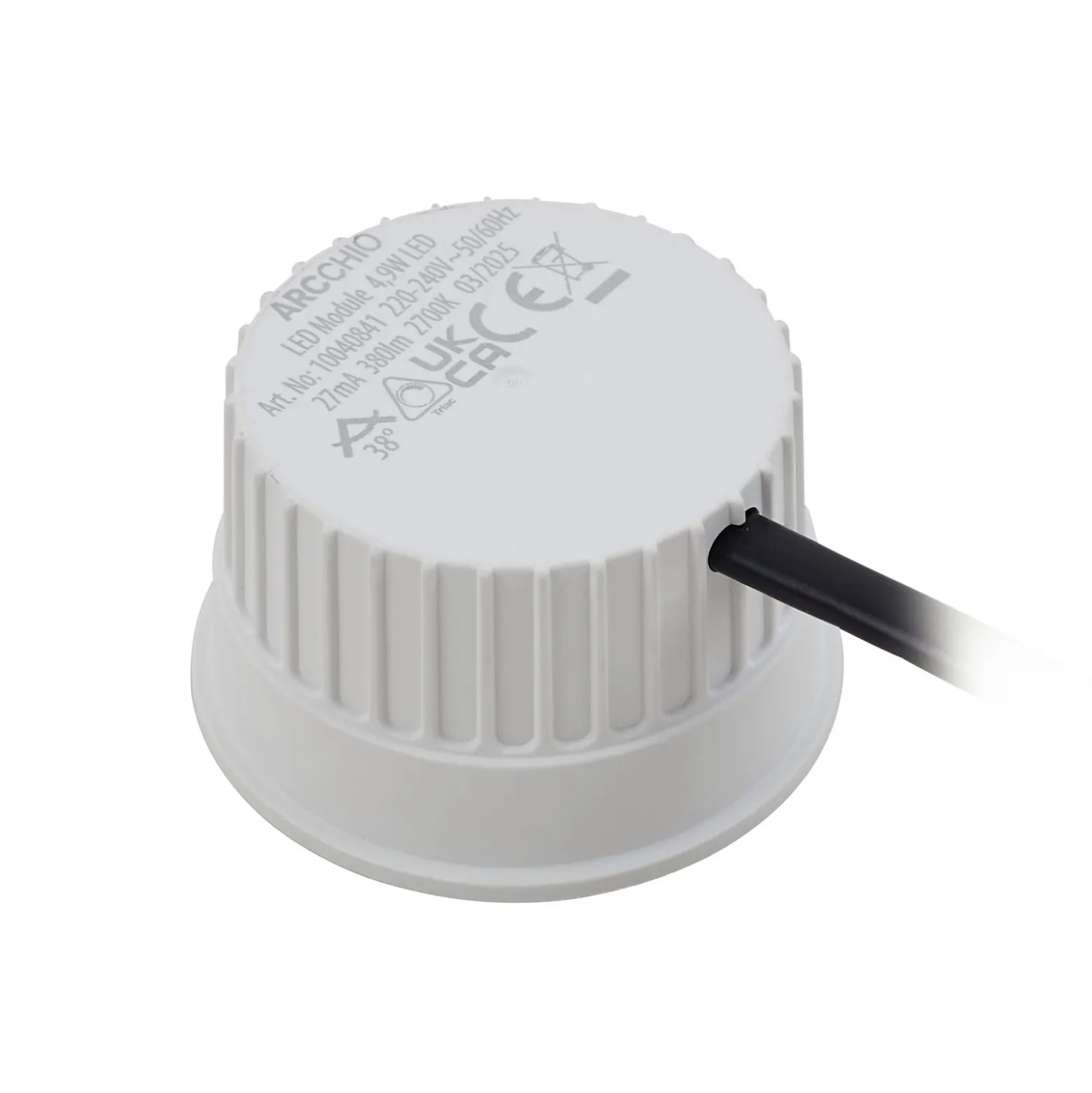 Arcchio LED-moduuli, GU10, 4,9 W, 380 lm, valkoinen, 2700 K, himmennettävä